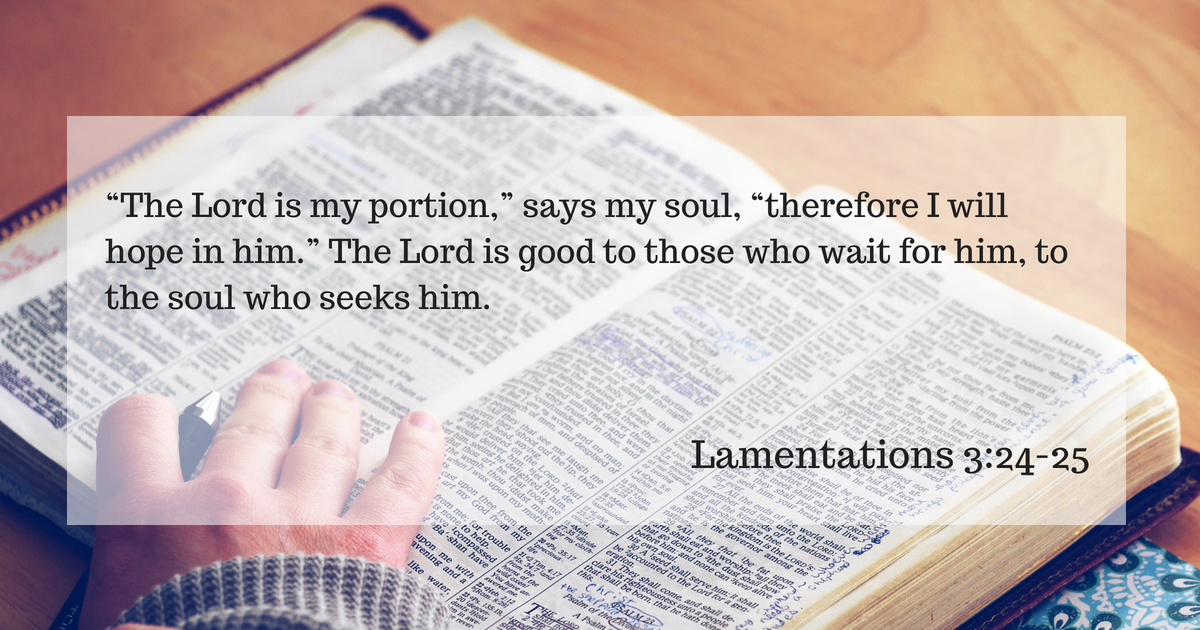 Lamentations 3:24-25