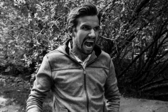 Furious man yelling