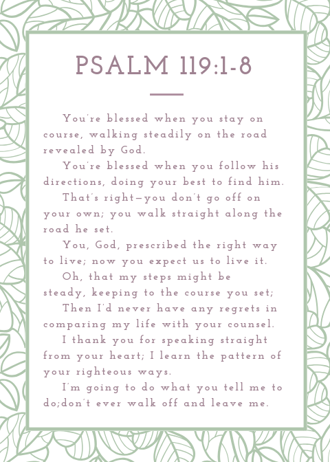 Psalm 119_1-8 Flower Design