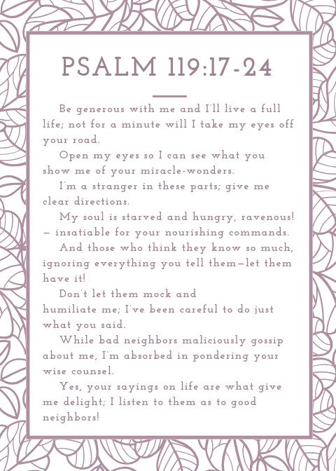 Psalm 119_17-24 Flower Design