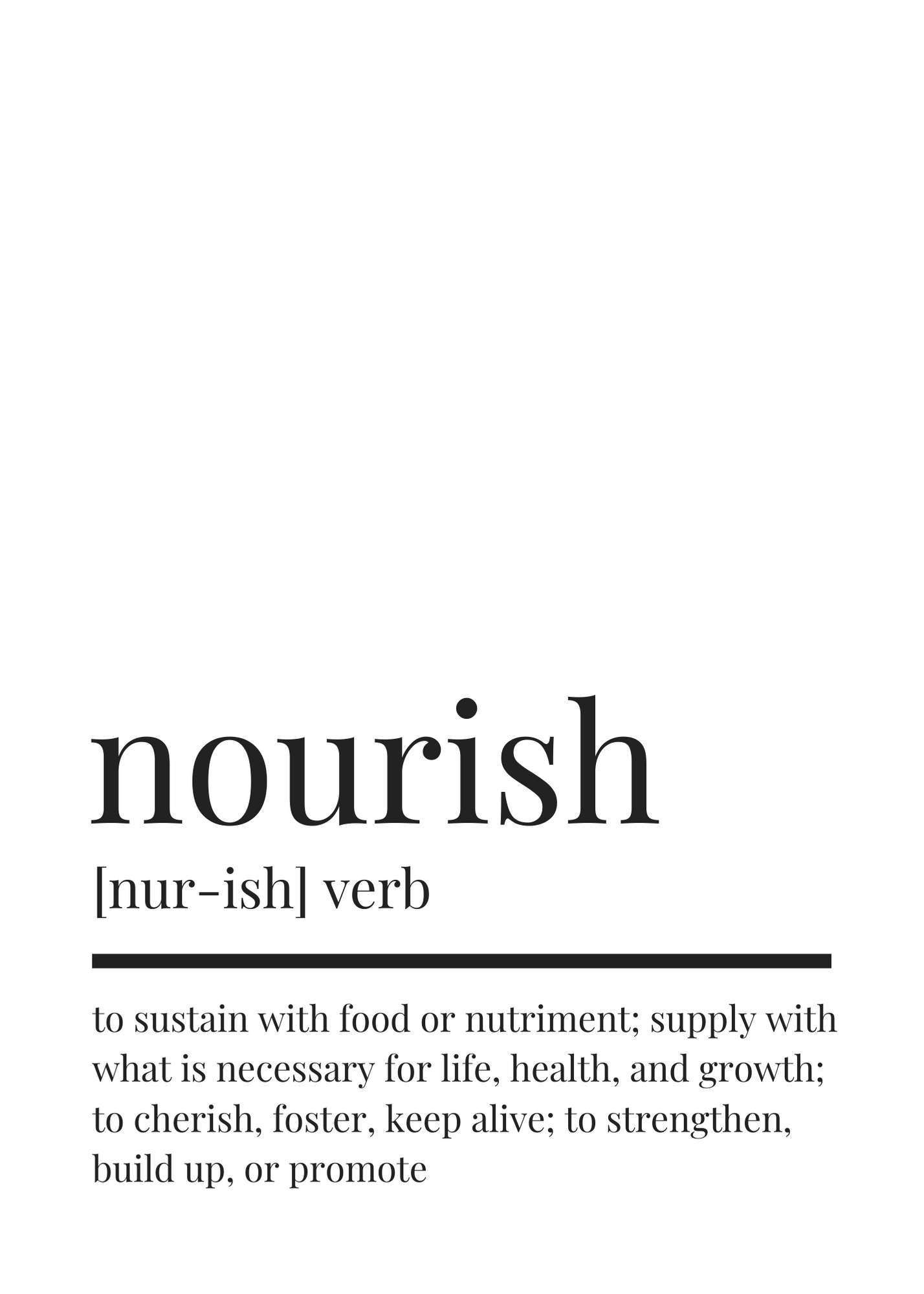 definition of the word nourish